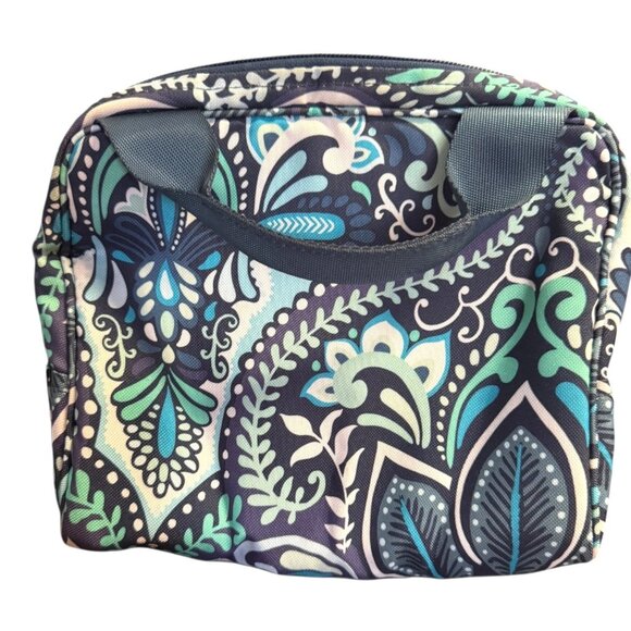 Vera Bradley Floral Paisley Lunch Bag With Zipper Closure‎ & Handles - Picture 3 of 6